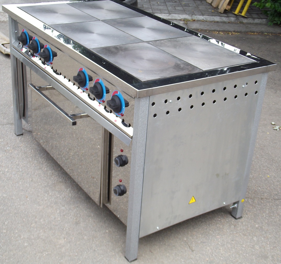 Плита електрична промислова ЮВЕНТА ПЕ-6Д з духовкою